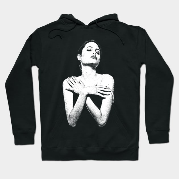 Young Angelina Jolie Hoodie by Lowchoose